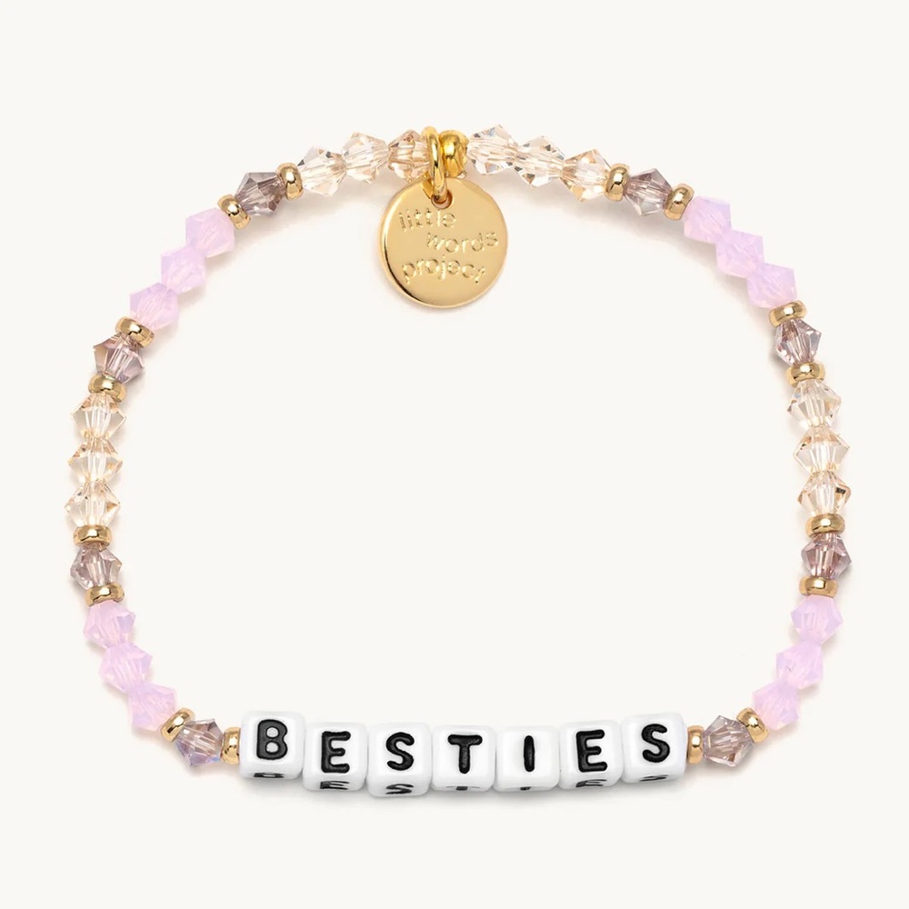 NWT Besties-Friendship (Bead Pattern: Sugarplum) Beaded Stretch Bracelets Set